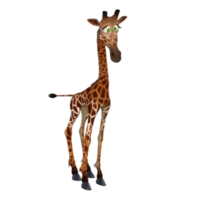 jirafa animal aislado 3d representación png
