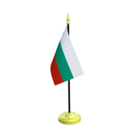 Bulgaria asta de bandera aislado 3d representación png