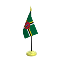 Dominica flagpole isolated 3d rendering png
