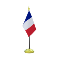 Francia asta de bandera aislado 3d representación png