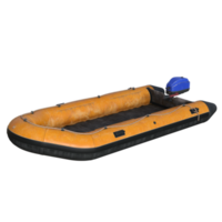 boat with motor isolated 3d rendering png