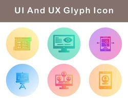 ui y ux vector icono conjunto