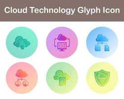 Cloud Technology Vector Icon Set