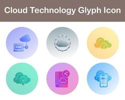 Cloud Technology Vector Icon Set