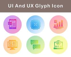 ui y ux vector icono conjunto