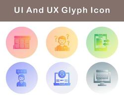 ui y ux vector icono conjunto