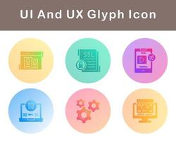 ui y ux vector icono conjunto