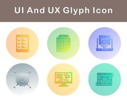 ui y ux vector icono conjunto