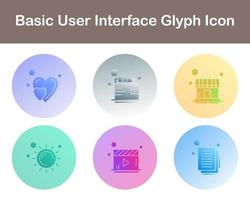 Basic User Interface Vector Icon Set