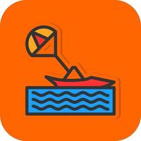 Parasailing Vector Icon Design