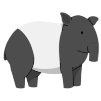 tapir linda ilustración png