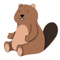 bever schattig illustratie png