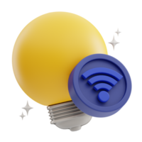 Smart bulb 3D Illustration png