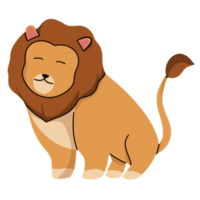 león linda ilustración png