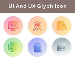 ui y ux vector icono conjunto