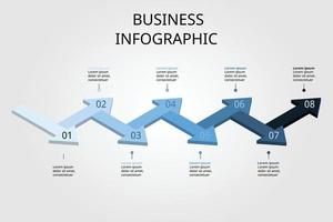 timeline arrow circle chart template for infographic for presentation for 8 element vector