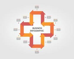 timeline arrow chart template for infographic for presentation for 12 element vector