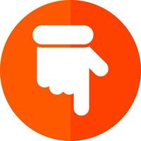 Hand Point Down Vector Icon Design