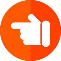 Hand Point Left Vector Icon Design