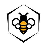 bee honey cartoon logo vector isolate on white background