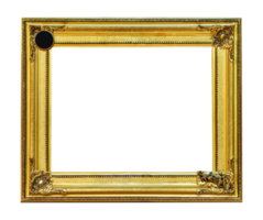 Empty photo frame on isolate on transparent background. Png realistic design element.