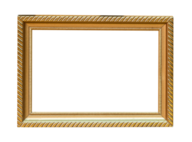 Empty photo frame on isolate on transparent background. Png realistic design element.