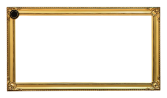 Empty photo frame on isolate on transparent background. Png realistic design element.