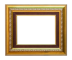 Empty photo frame on isolate on transparent background. Png realistic design element.