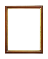 Empty photo frame on isolate on transparent background. Png realistic design element.