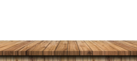 vacío antiguo madera mesa en aislar en transparente antecedentes. png realista diseño elemento.