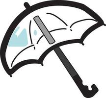 Clear Umbrella Icon with Simple and Macro Style for Print out and Icons vector