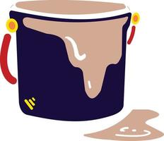 Macro Icon Bucket with Playful Pop Style vector