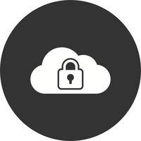 icono de vector de seguridad en la nube