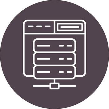 icono de vector de alojamiento web