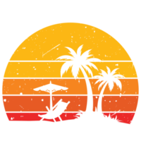 vintage retro sunset vacation holiday png