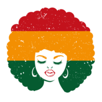 Dames zwart bewustzijn stijl Afrika dag ontwerp wijnoogst png