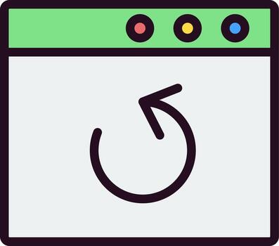 Browser Backup Vector Icon