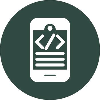 Mobile Coding Vector Icon