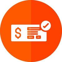 diseño de icono de vector alt de cheque de dinero