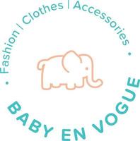 logo de un elefante para un bebé ropa tienda vector
