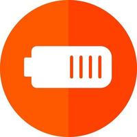 Battery Half Vector Icon Design