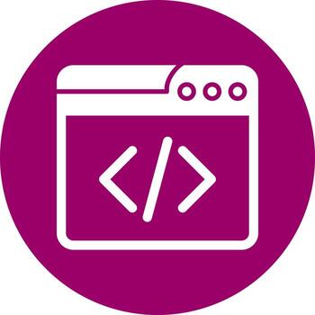 icono de vector de programación web