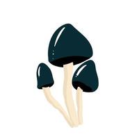 mushrooms in the hand drawing style. Psychedelic abstract mushrooms, hippie style. Vector illustration isolated on a white background.