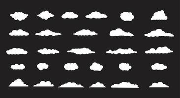 A vector collection of clouds for artwork compositions