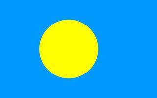 Republic of Palau flag simple illustration for independence day or election vector