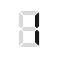 Simple illustration of digital number. Electronic figure of number one vector