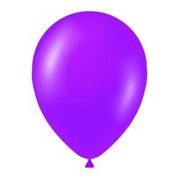 Purple balloon illustration for carnival isolated on white background vector