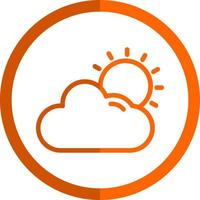 Cloud Sun Vector Icon Design