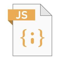 diseño plano moderno de icono de archivo js para web vector