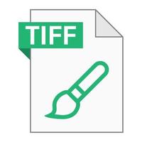 diseño plano moderno del icono de archivo tiff para web vector